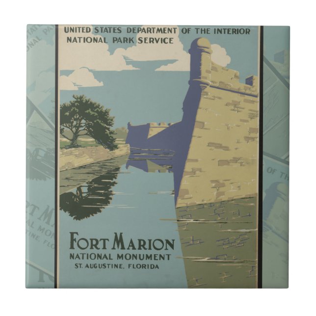 St. Augustine Florida Spanish Fort Poster Tile (Front)