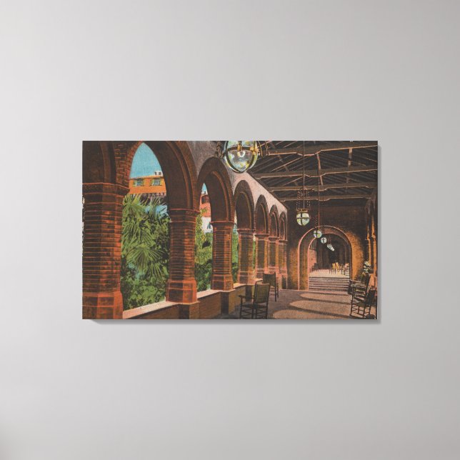 St. Augustine, Florida - View of Hotel Ponce de Canvas Print (Front)