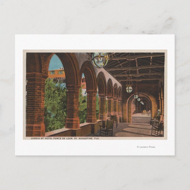 St. Augustine, Florida - View of Hotel Ponce de Postcard (Front)