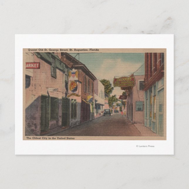 St. Augustine, Florida - View of St. George St. 2 Postcard (Front)