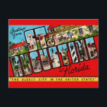 St Augustine Florida Vintage Postcard<br><div class="desc">A vintage postcard for St. Augustine, Florida repurposed!</div>