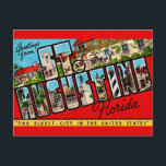 St Augustine Florida Vintage Postcard<br><div class="desc">A vintage postcard for St. Augustine,  Florida repurposed!</div>