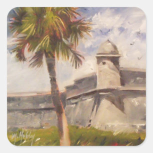 St. Augustine Fort - Castillo de san Marcos Square Sticker