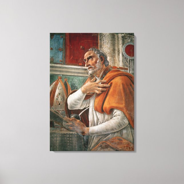 St. Augustine in his Cell, c.1480 Canvas Print (Front)