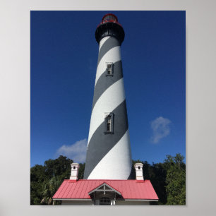 St. Augustine Lighthouse and blue sky. Poster