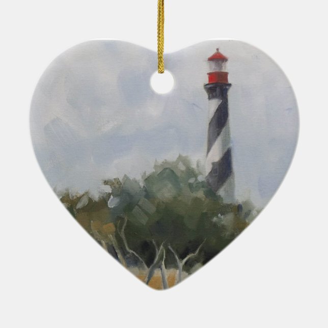 St. Augustine Lighthouse Ceramic Tree Decoration (Back)