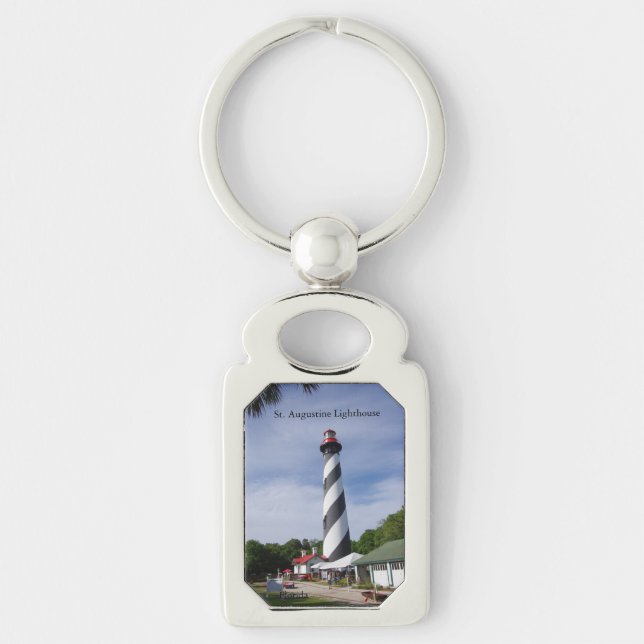St. Augustine Lighthouse metal key chain (Front)