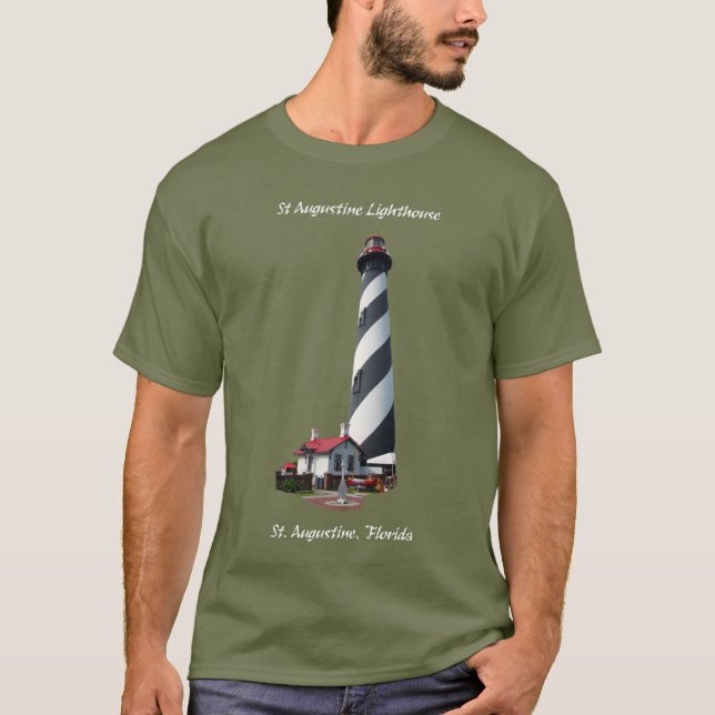 St. Augustine Lighthouse shirt white lettering (Front)