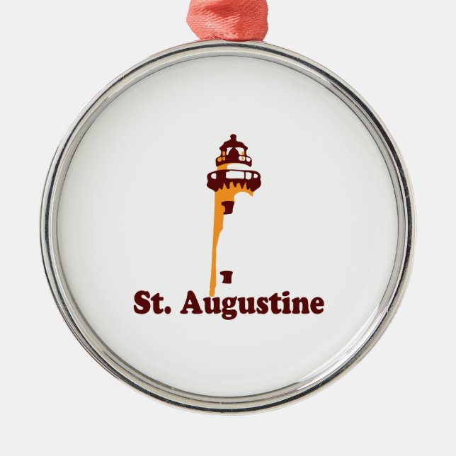 St Augustine. Metal Tree Decoration (Front)