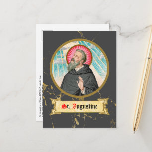 St. Augustine of Hippo (SAU 047; detail)  Postcard
