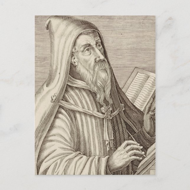 St. Augustine of Hippo The Flame of Divine Love Postcard (Front)