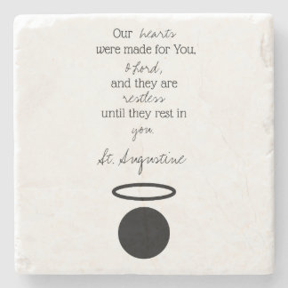 St. Augustine Quote Stone Coaster