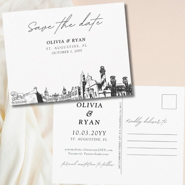 St. Augustine Save the Date Postcard Wedding (St. Augustine Save the Date Postcard Wedding)