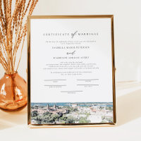 ST AUGUSTINE Skyline Marriage Certificate Keepsake