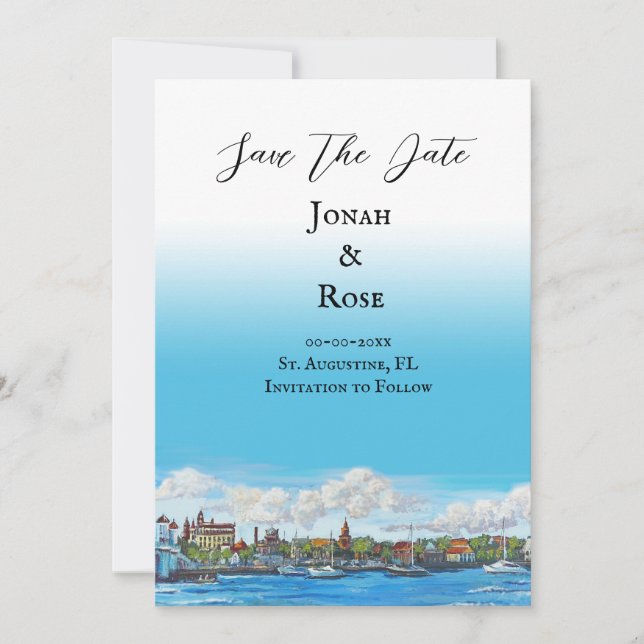 St. Augustine Wedding Announcement (Front)