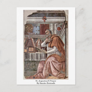 St. Augustine'S Prayer By Sandro Botticelli Postcard