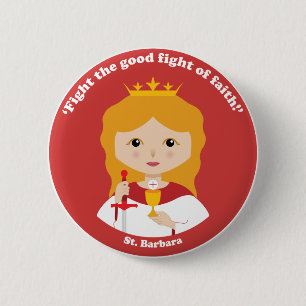 St. Barbara 6 Cm Round Badge