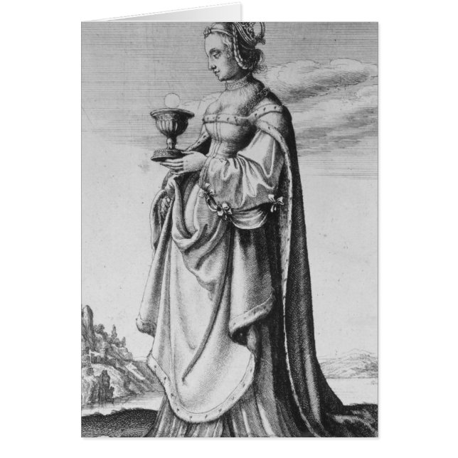 St. Barbara, etched by Wenceslaus Hollar, 1647 (Front)