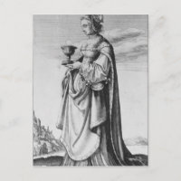 St. Barbara, etched by Wenceslaus Hollar, 1647