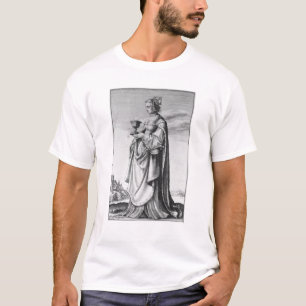 St. Barbara, etched by Wenceslaus Hollar, 1647 T-Shirt