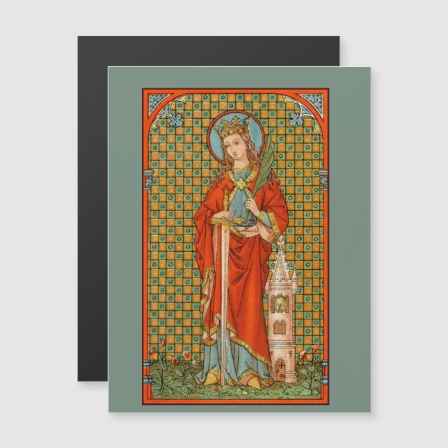 St. Barbara  (JP 01) 4.25"x5.6" Magnetic Postcard (Front/Back)