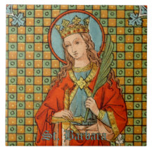 St. Barbara  (JP 01) Ceramic Tile 1