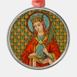 St. Barbara of Nicomedia (JP 01) Metal Tree Decoration