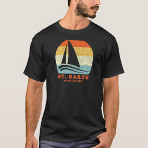 St Barth West Indies Vintage Sailboat Sailing Vaca T-Shirt