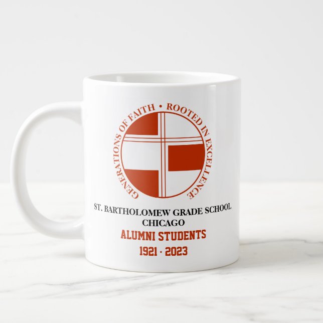 St. Bartholomew Grade School Alumni Jumbo Mug (Left)