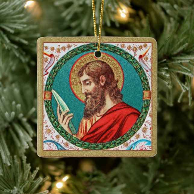 St. Bartholomew the Apostle (JMAS 03) Ceramic Ornament (Tree)