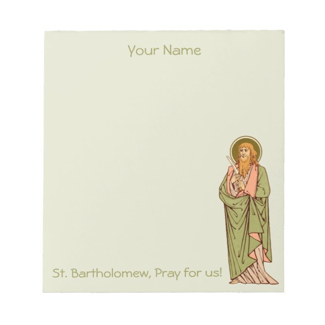 St. Bartholomew the Apostle (RLS 03) 5.5"x6" Notepad (Front)