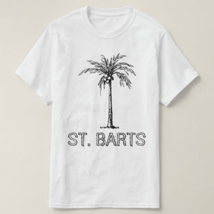 St. Barts coconut tree black & white design T-Shirt