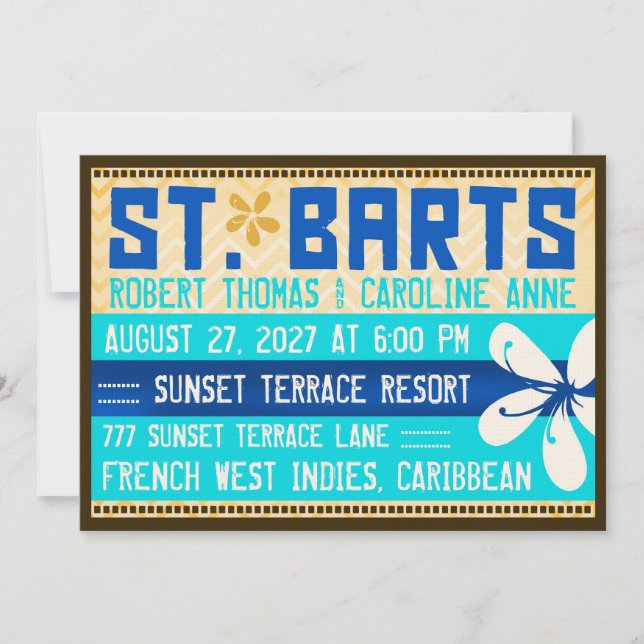 ST. BARTS Destination Invitation (Front)