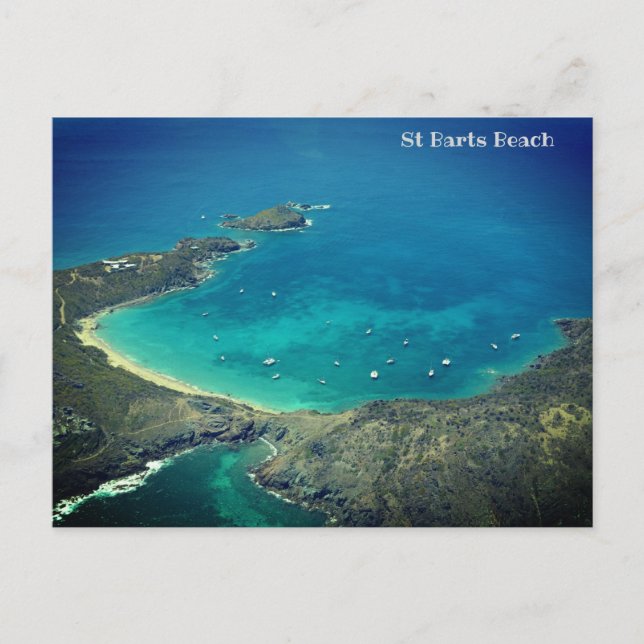 St Barts's Beach, Caribbean Holiday Postcard (Front)