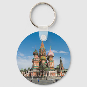 St.Basil Cathedral in Moscow Key Ring