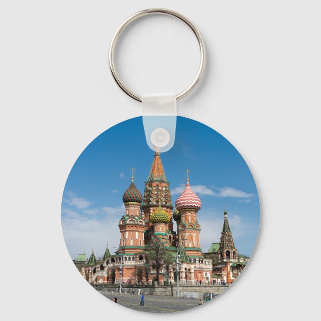St.Basil Cathedral in Moscow Key Ring (Front)