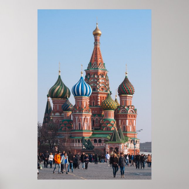 St. Basil cathedral in Moscow Poster (Front)