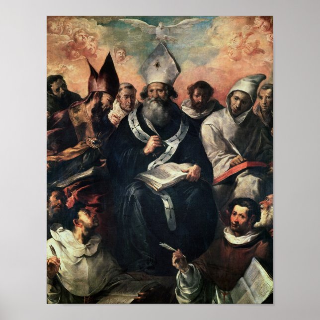St. Basil Dictating his Doctrine Poster (Front)