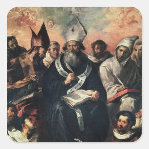 St. Basil Dictating his Doctrine Square Sticker