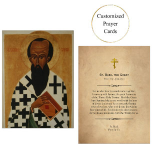 St. Basil Orthodox Christian Prayer Card
