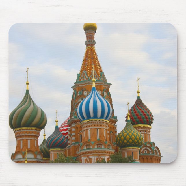 St. Basil's Cathedral in Red Square, Moscow Mouse Pad (Front)