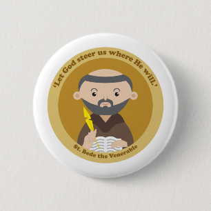 St. Bede the Venerable 6 Cm Round Badge