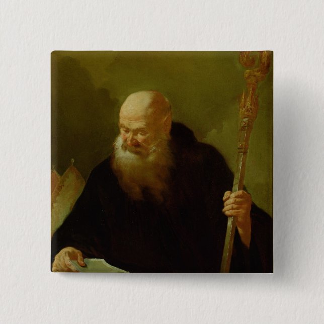St. Benedict 15 Cm Square Badge (Front)