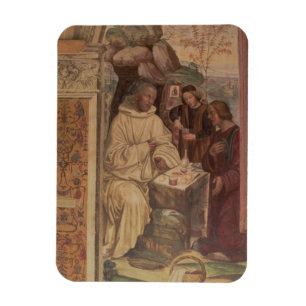 St. Benedict against a  Landscape, from the Life o Magnet