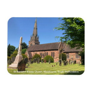 St Benedict Biscop Church Wombourne Staffordshire Magnet