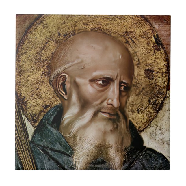St Benedict Catholic Saint Fra Angelico Tile (Front)