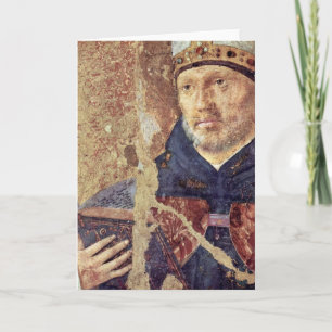 St. Benedict Detail By Antonello Da Messina Card