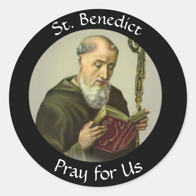 St. Benedict  Feast July 11 Classic Round Sticker (Front)