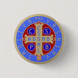 St. Benedict Medal Buttons, All Sizes & Shapes 3 Cm Round Badge