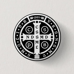 St. Benedict Medal Cross 3 Cm Round Badge
